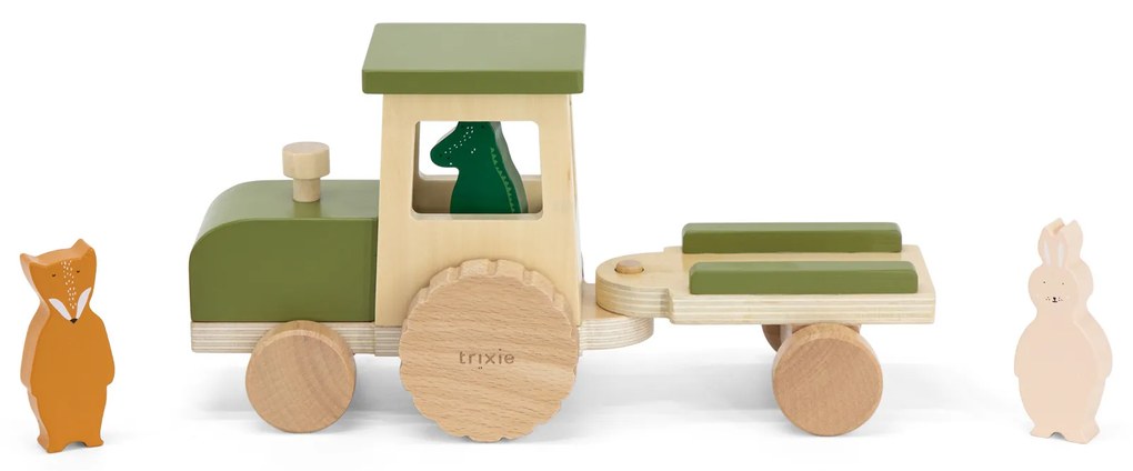 Trixie Trattore in legno con pianale