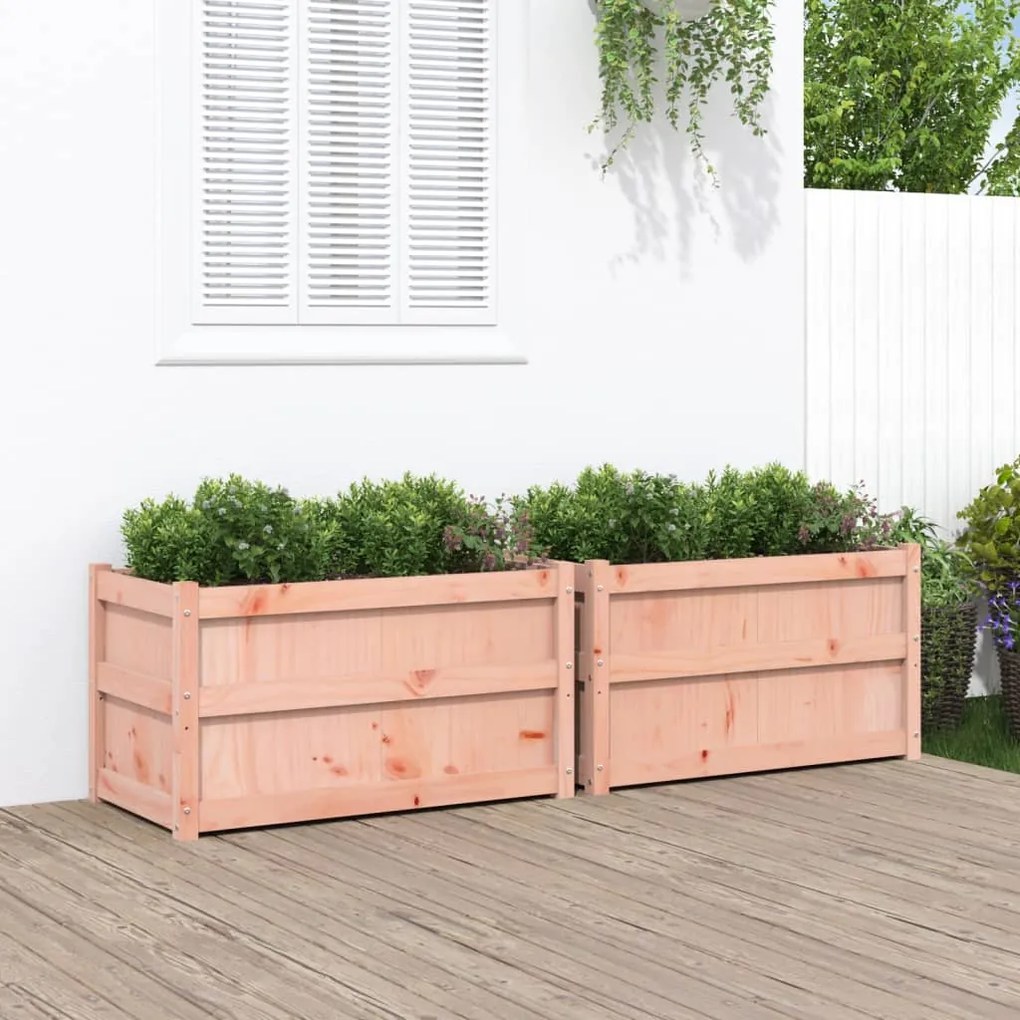 Fioriere Da Giardino 2 Pz İn Legno Massello Di Douglas /