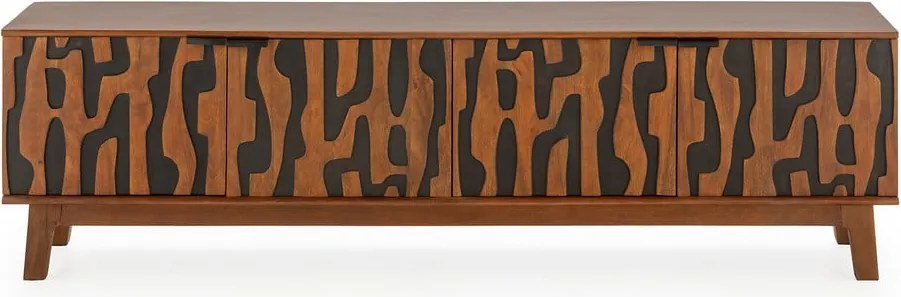 Mobile TV marrone in mango massiccio 180x50x40 cm Kantu – MOME