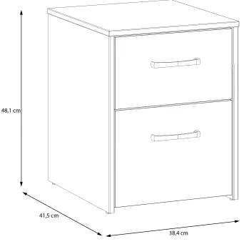 Comodino URO rovere artisan/bianco