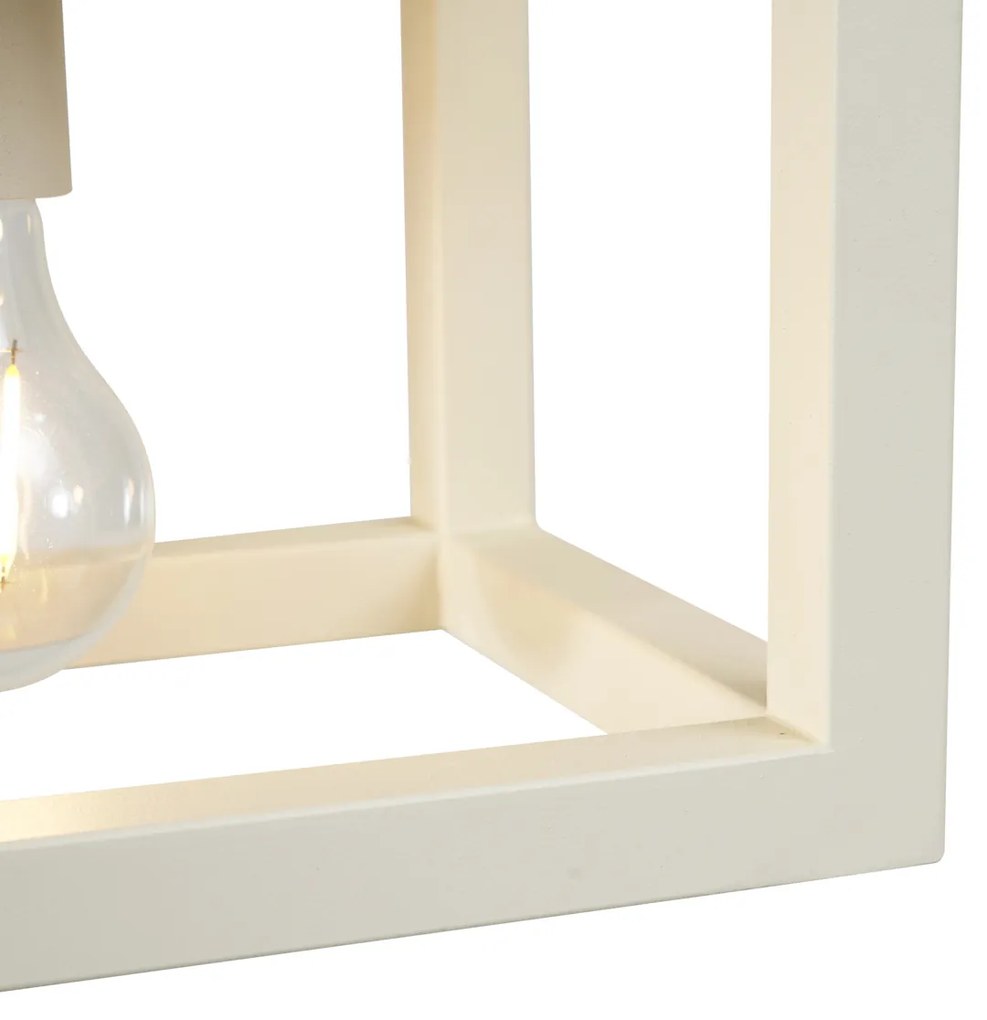 Lampada a sospensione industriale beige a 4 luci - Cage Rack