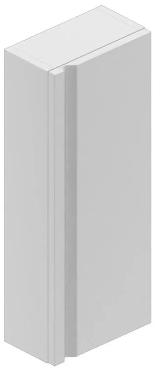 Pensile bagno Pull bianco opaco in vetro, 1 anta apertura da destra e sinistra P 16 x L 30 x H 75 cm