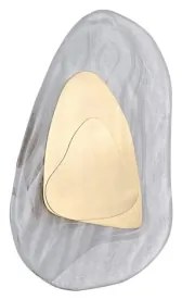 Searchlight 32983PB - Applique da parete LED DESTINY LED/8W/230V ottone