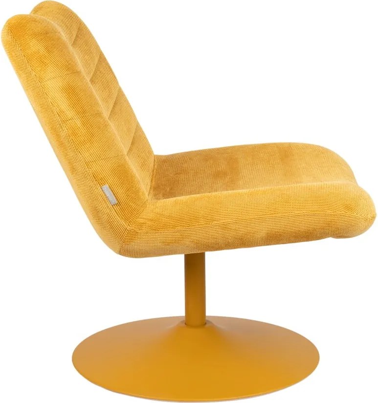 Poltrona in velluto giallo ocra Bubba - Zuiver