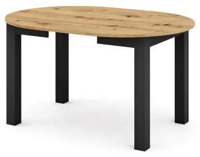 Tavolo da pranzo allungabile WILY rovere artisan/nero