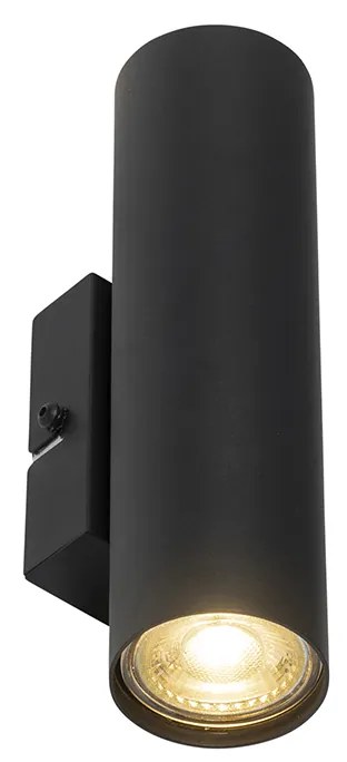 Lampada da parete moderna intelligente nera incl. 2 Wifi GU10 - Jeana
