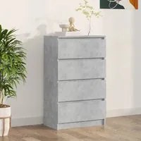 Credenza Grigio Cemento 60x35x98,5 cm in Legno Multistrato