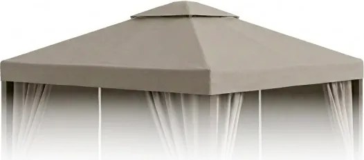 Telo Di Ricambio E Tende Per Gazebo Romance 3x4 Double Airvent Tortora