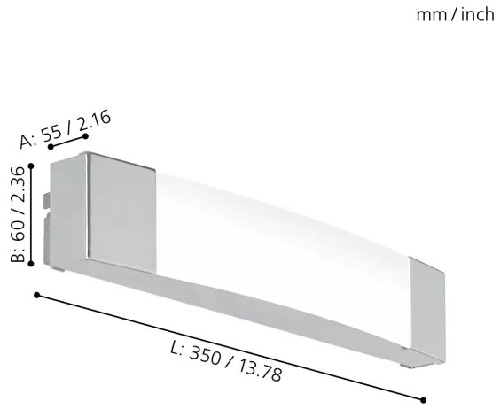Eglo 97718 - Lampada LED per specchi da bagno SIDERNO LED/8,3W/230V IP44