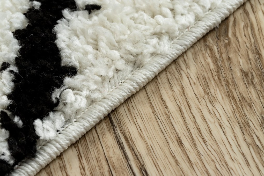 Tappeto PROMO BERBER SAFI N9040 bianco / nero Frange berbero marocchino shaggy