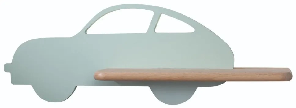 Applique LED per bambini con mensola CAR LED/5W/230V verde/legno