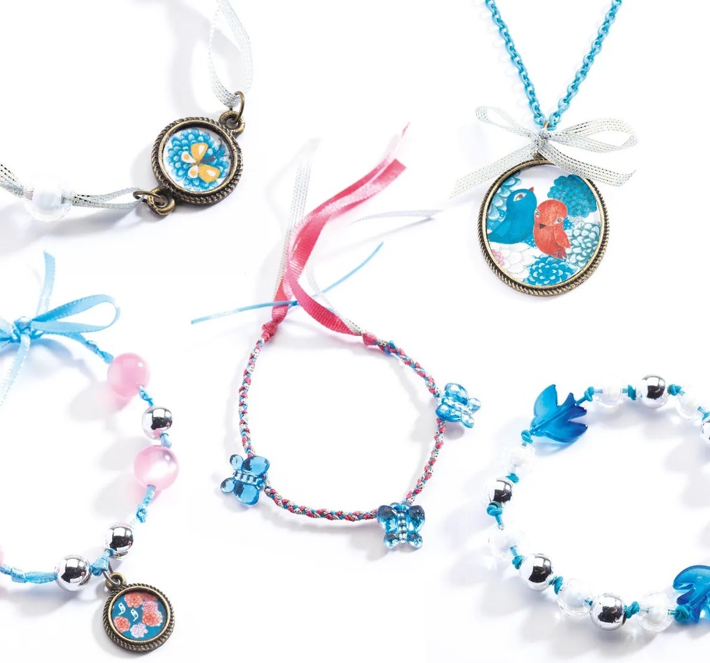 Set per fare gioielli - perle e uccelli