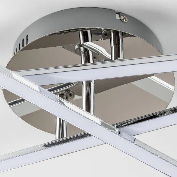 Plafoniera LED 3 x 3 W, 230 V, cromato lucido