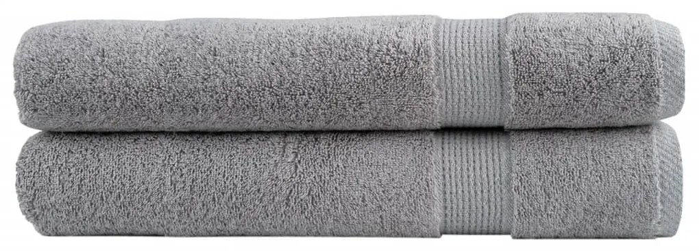 Asciugamani Premium Solund 2 Pz Grigi 100x200cm 600gsm /