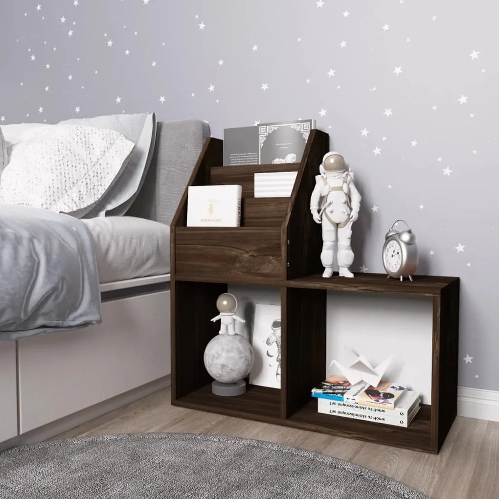 Portariviste Bambini Rovere Fumo 71x30x78,5cm Legno Multistrato /