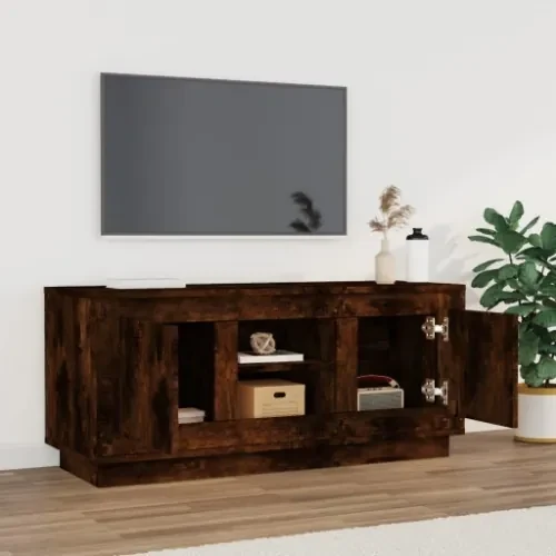 Higsose Mobile TV Rovere Fumo 102x35x45 cm in Legno Multistrato