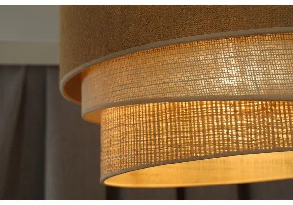 Duolla - Plafoniera YUTE TRIO 1xE27/15W/230V diametro 45 cm marrone/grigio/beige