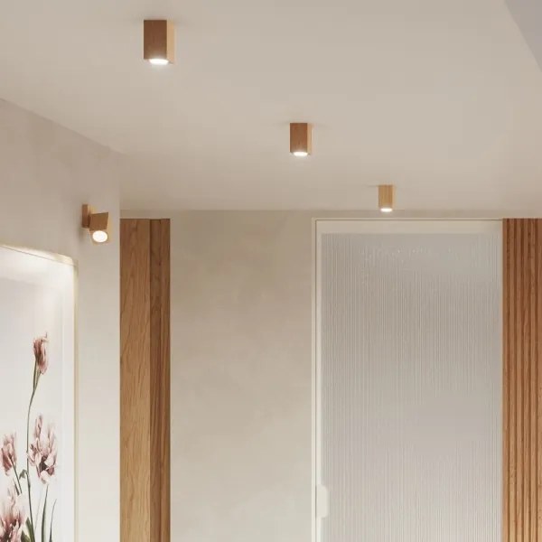 Sollux SL.1035 - Faretto da muro KEKE 1xGU10/40W/230V quercia