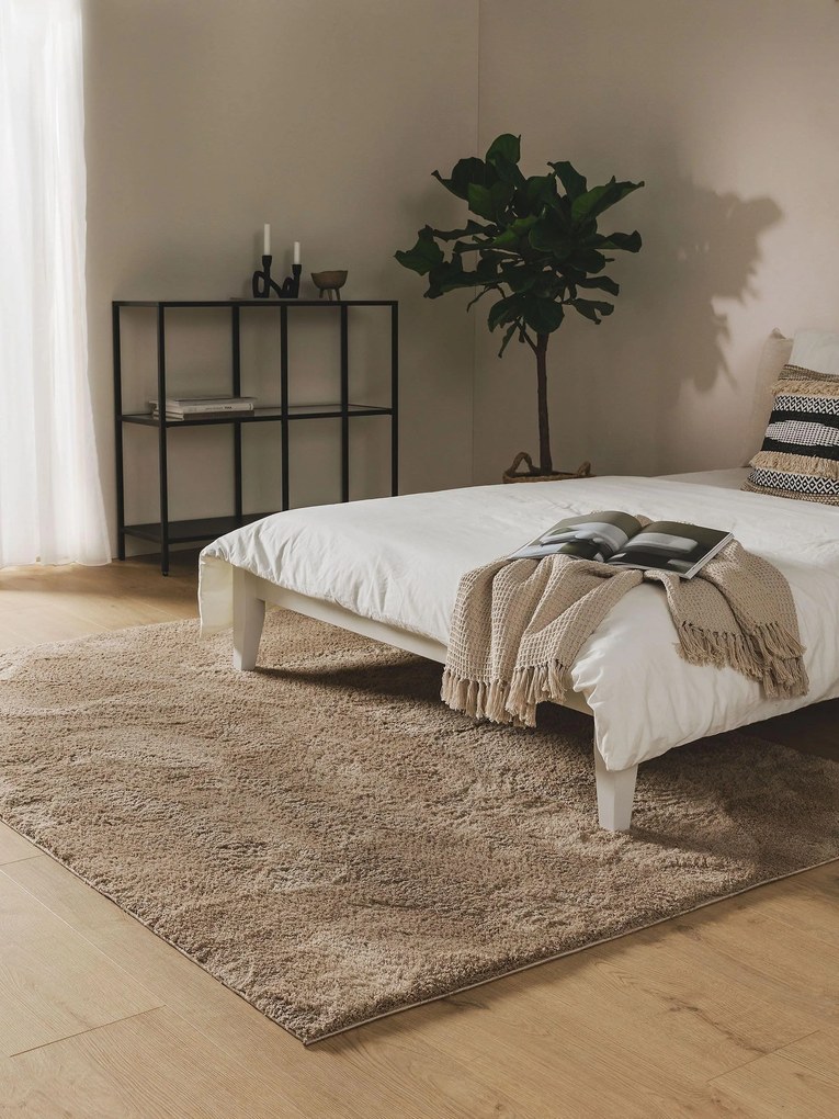 benuta Nest Tappeto a pelo lungo Soda Beige 120x170 cm - Tappeto design moderno soggiorno