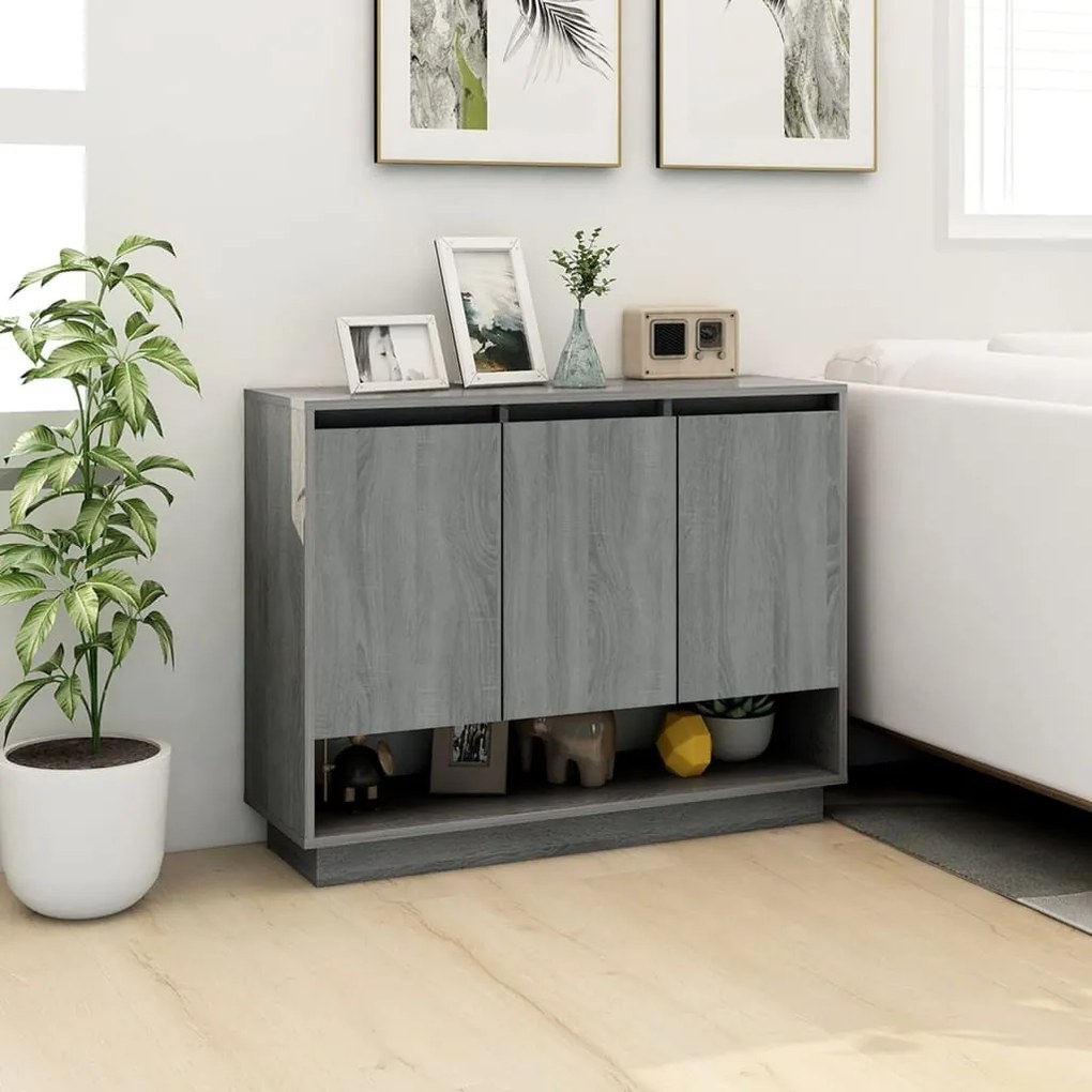 Credenza grigio sonoma 97x31x75 cm in truciolato