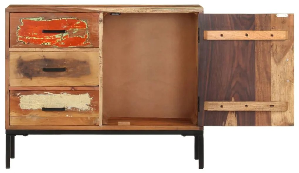 Credenza 88x30x73 cm in legno massello di recupero