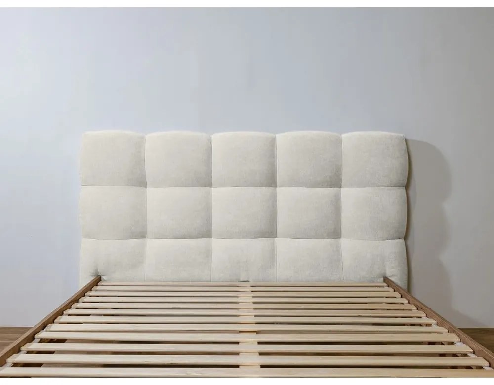 Letto matrimoniale imbottito grigio chiaro rete inclusa 160x200 cm Kumo - Bobochic Paris