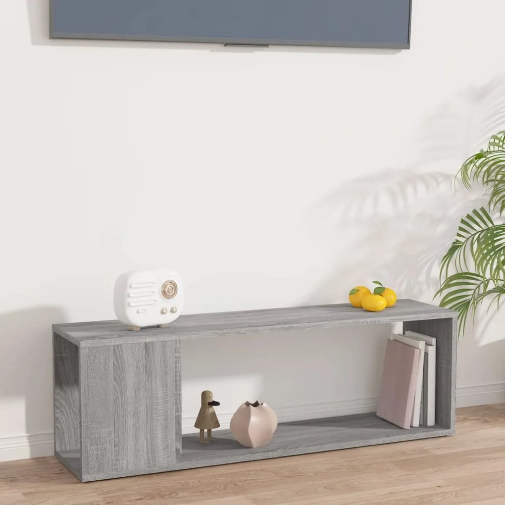 Mobile tv grigio sonoma 100x24x32 cm in legno multistrato