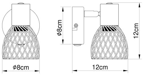 Globo 54817-1 - Luce Spot da parete ISABELLE 1xE14/40W/230V