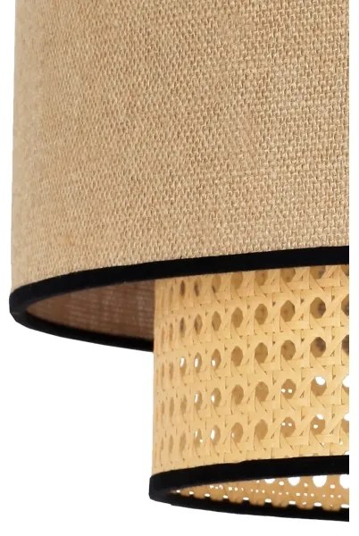 Duolla - Lampadario a sospensione con filo BOHO 1xE27/15W/230V diametro 45 cm beige/rattan