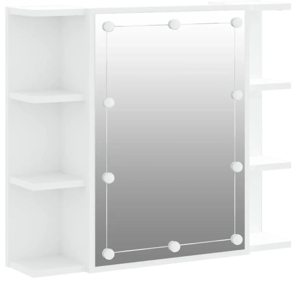 Mobile a specchio con led bianco 70x16,5x60 cm