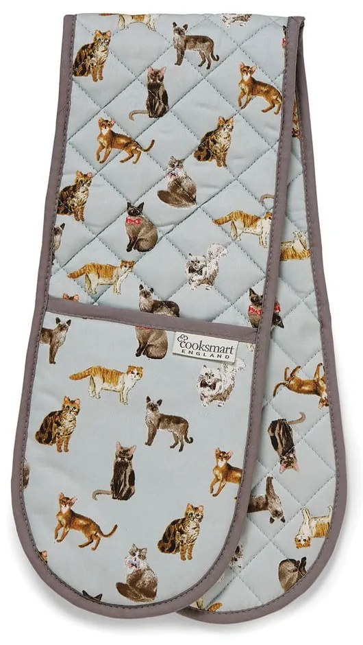 Presina doppia in cotone blu Curious Cats - Cooksmart ®