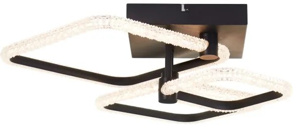 Brilliant - Plafoniera LED dimmerabile AYDIN LED/34W/230V nera + telecomando