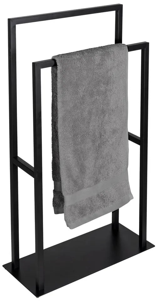 Portasciugamani in acciaio inox nero Rivaltana - Wenko