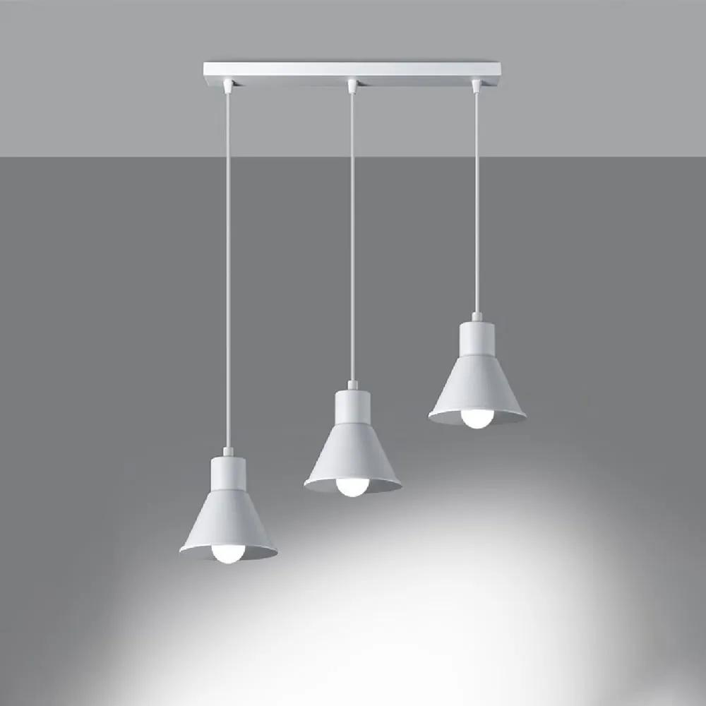 Lampada a sospensione bianca con paralume in metallo 45x14 cm Martina - Nice Lamps