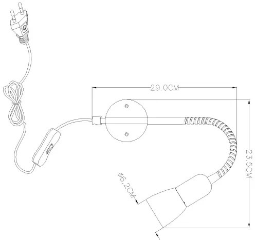 GLOBO 5453-1W - Flessibile piccola lampada 1xE14/40W/230V