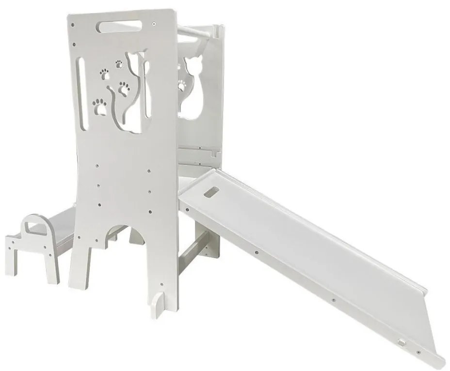 2Kids Toys - Torre didattica Gatto con scivolo e lavagna