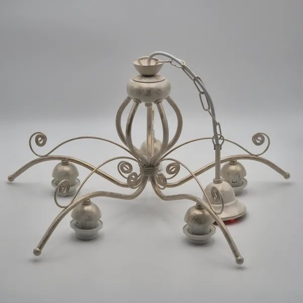 Lampadario a catena RETRO II 5xE27/60W/230V bianco patinato