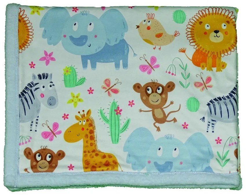 Coperta azzurra per neonati 80x100 cm - OYO kids