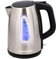 Bollitore Elettrico 1,7Lt 2200W Acqua Calda Acciaio Cordless con Luce LED Dunlop