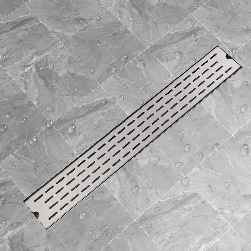 Canaletta Drenaggio Lineare Per Doccia 830x140 Mm Acciaio Inox /