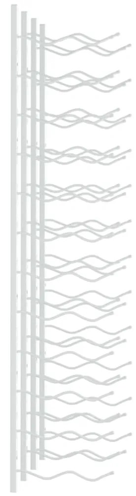 Portavini da parete per 24 bottiglie 2 pz bianchi in ferro