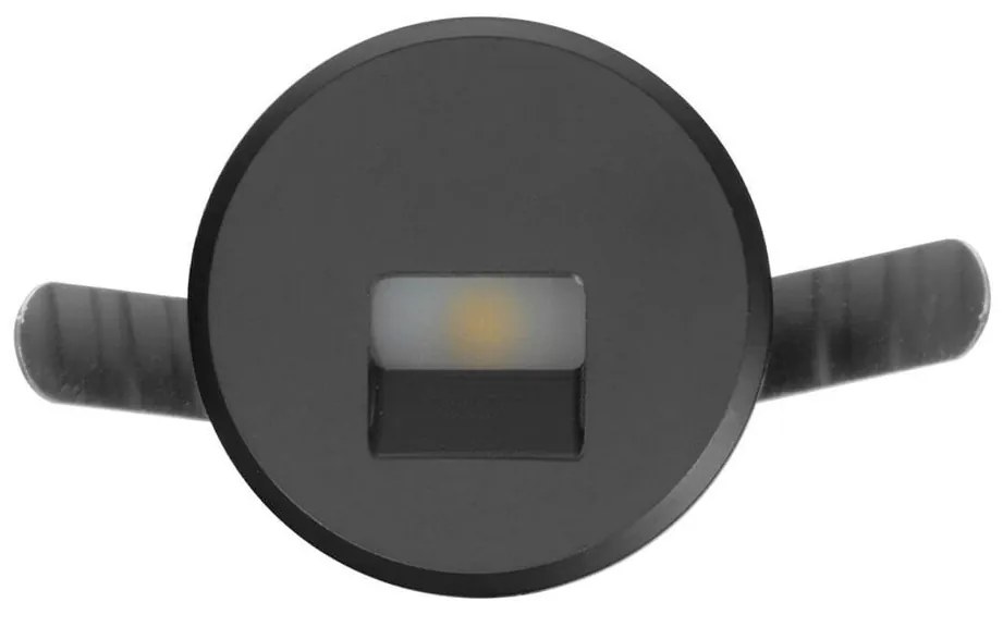 Faretto LED Nero 1W  IP67 Professional - per Gradini Colore Bianco Caldo 2.700K
