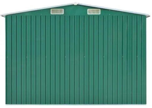 Casetta da Giardino 257x489x181 cm in Metallo Verde