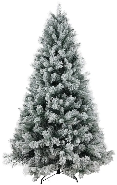 Albero di Natale artificiale innevato Elsa verde H 210 cm x Ø 124 cm