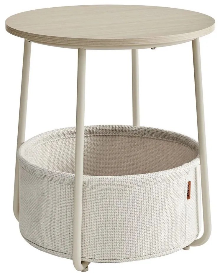 Tavolino d'appoggio NOIRA crema/bianco