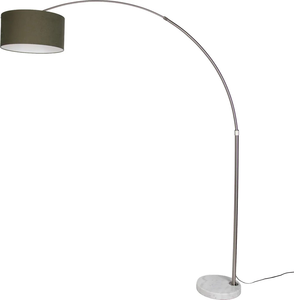 Lampada da terra in acciaio con paralume verde scuro 50 cm - XXL