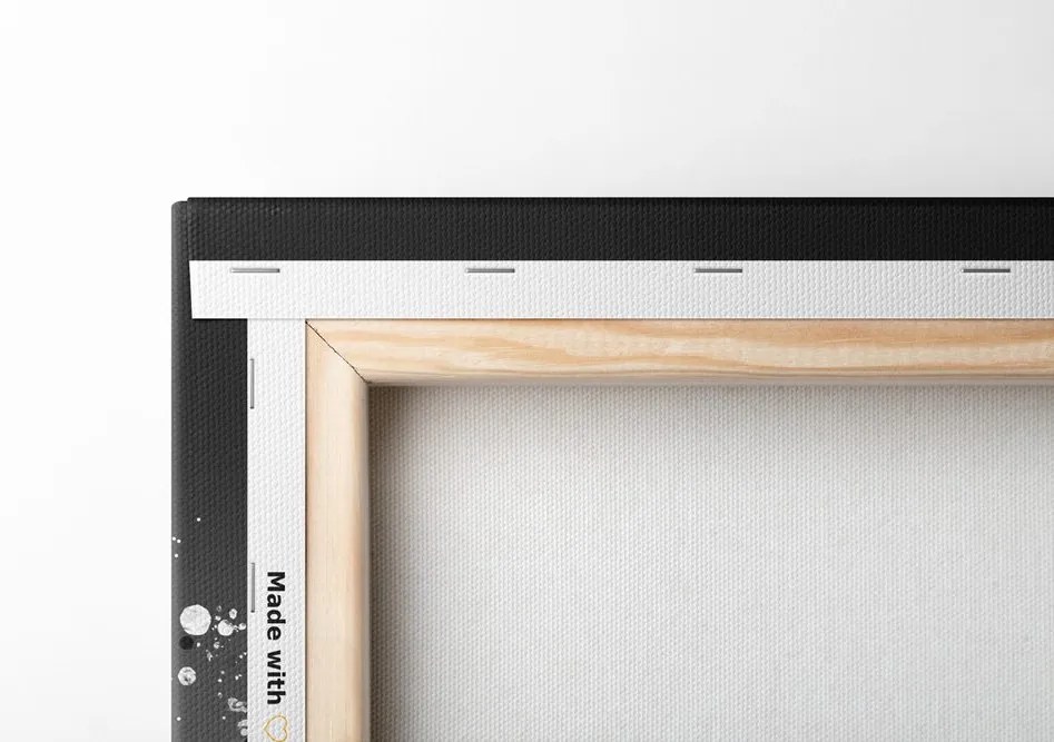 Quadro su tela – Splendido cervo con farfalle in bianco e nero