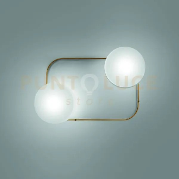 Tier plafoniera applique 2m bianco satinato ottone verniciato l2296...