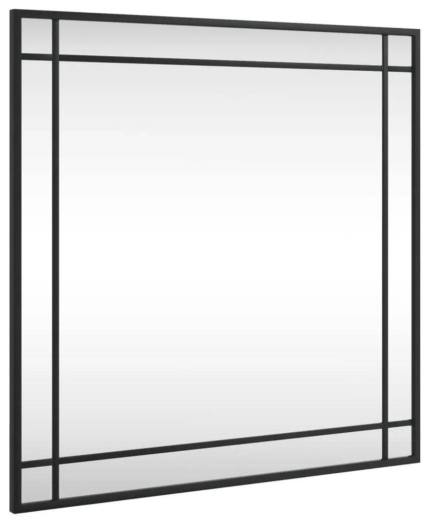 Specchio da Parete Nero 60x60 cm Quadrato in Ferro