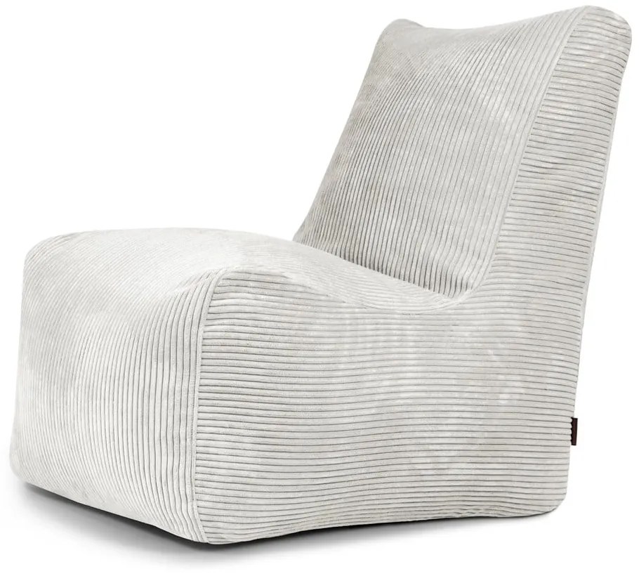 Puof a sacco color crema con rivestimento in velluto a coste Seat Lounge – SLOWDOWN